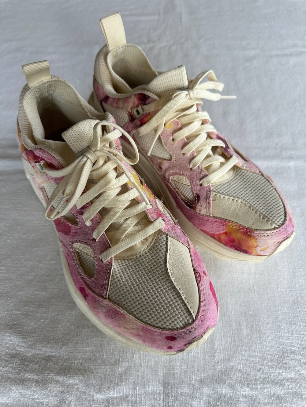 BRANDBLACK Women's Aura Faux Ponyhair Tie Dye Fuchsia Combo 9